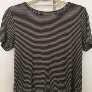 Forest Green and White Striped Soft & Sexy Tee